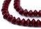 The Bead Chest Red Bicone Natural Wood Beads (5x8mm): Organic Eco-Friendly Wooden Bead Strand for DIY Jewelry, Crafts, Necklace and Bracelet Making